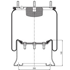 Air Spring Assembly - ROR, Stefair 11T / Truck, Trailer